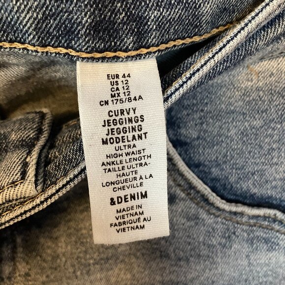 H&M Women Curvy Jegging Jeans Size 12 - Picture 1 of 5